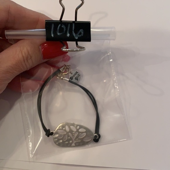 💐5/25 silver tree of life cord bracelet statement - Picture 7 of 8